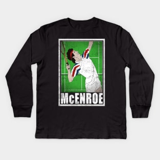 McEnroe Tennis Player Hero Vintage Grunge Kids Long Sleeve T-Shirt